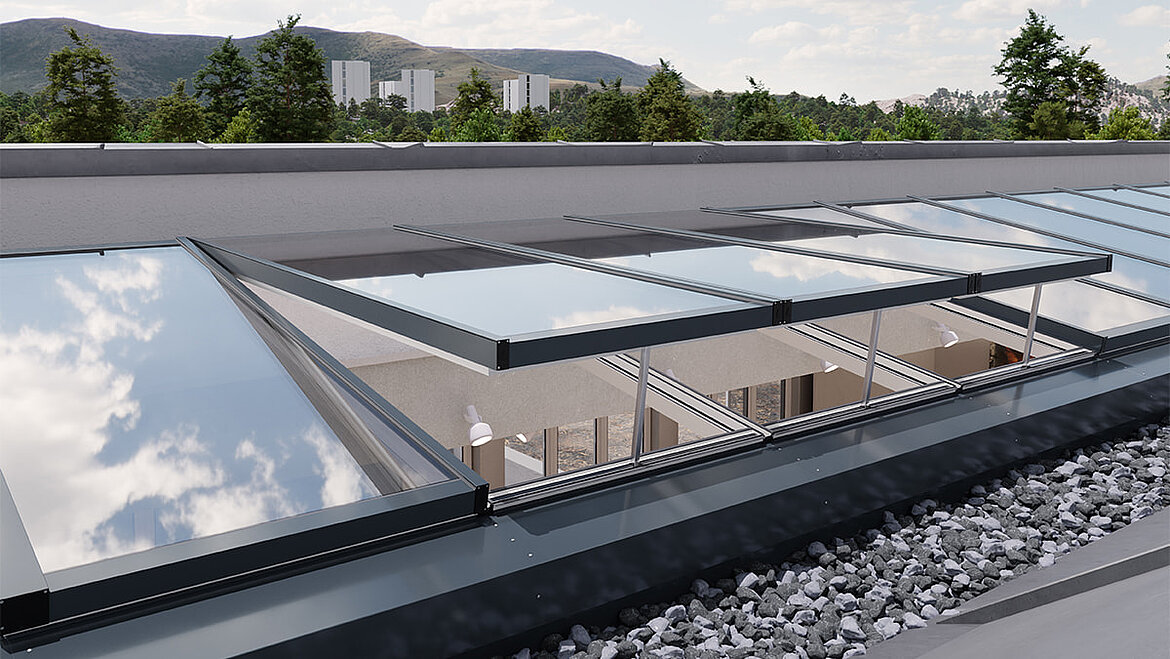 Toit modulaire en verre LAMILUX Modular Glass Skylight MS78 Toit modulaire en verre LAMILUX Modular Glass Skylight MS78