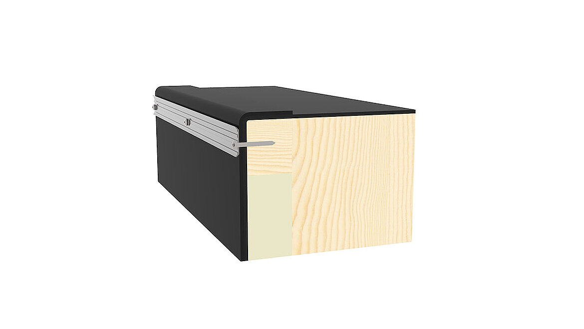 Montage sur costière en bois Toit en verre modulaire Raccord de construction relevé en bois