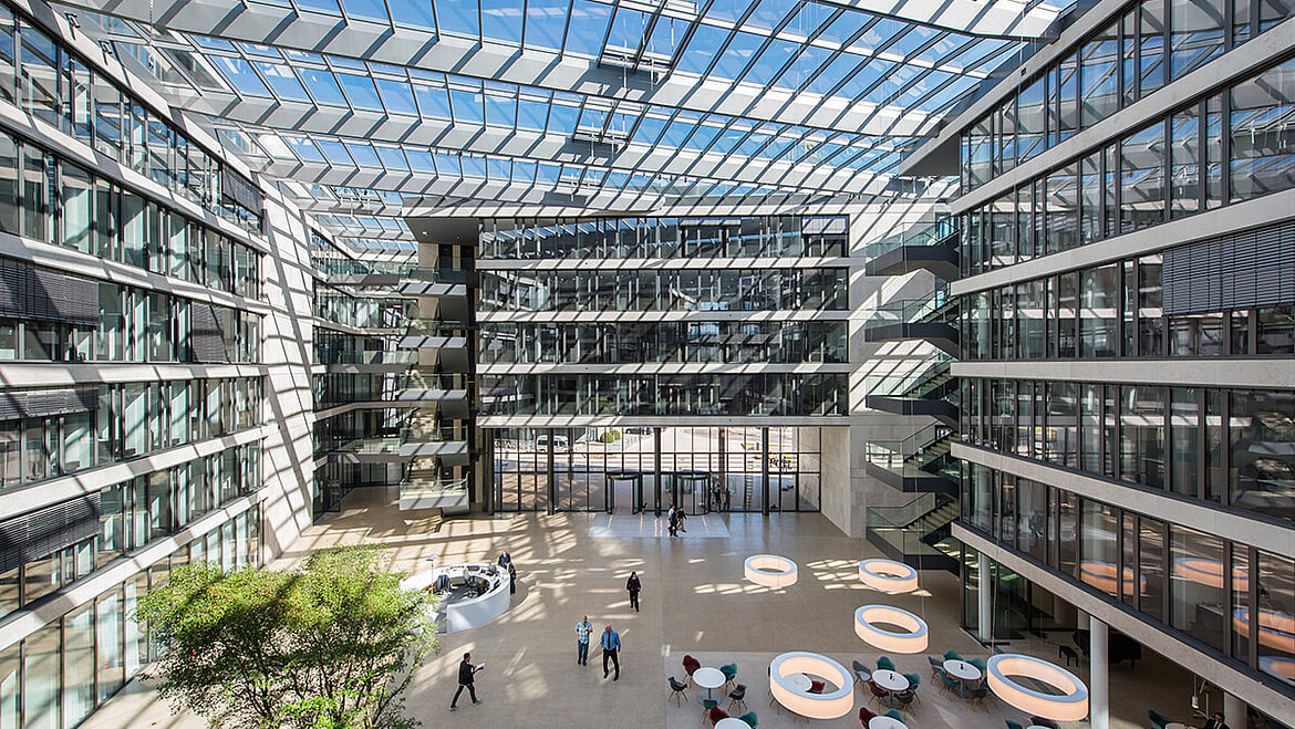 La cour intérieure du campus FGS à Bonn