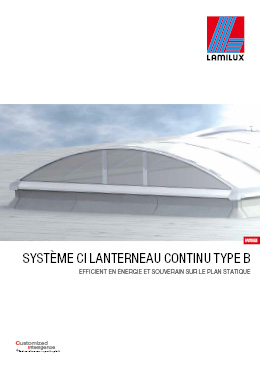 Lanterneau continu - forme en arc